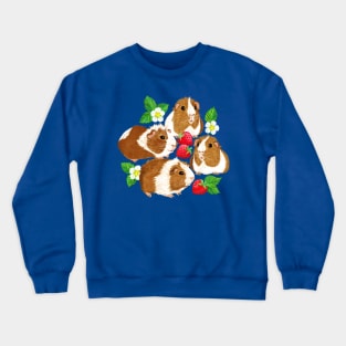 The Sweetest Guinea Pigs with Summer Strawberries Crewneck Sweatshirt